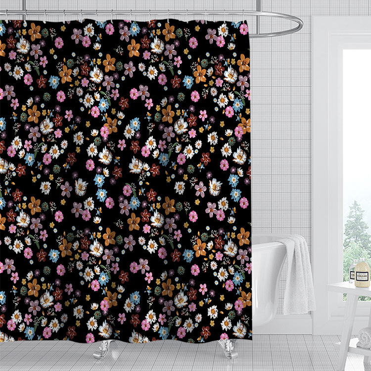 African style animal elephant flamingo rose shower curtain