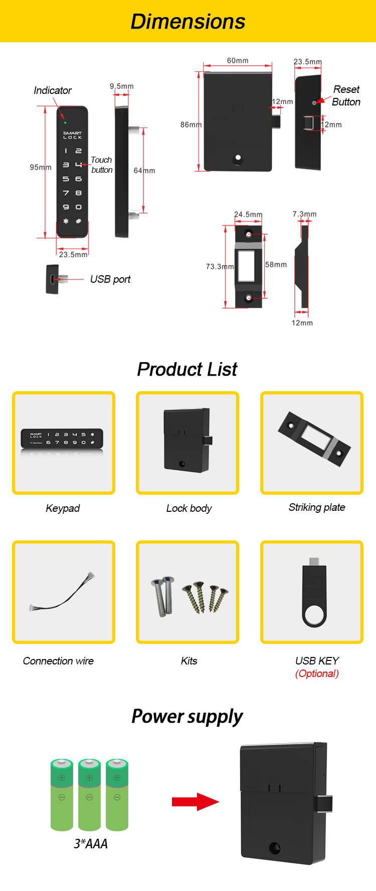 System OEM house factory electronic lock