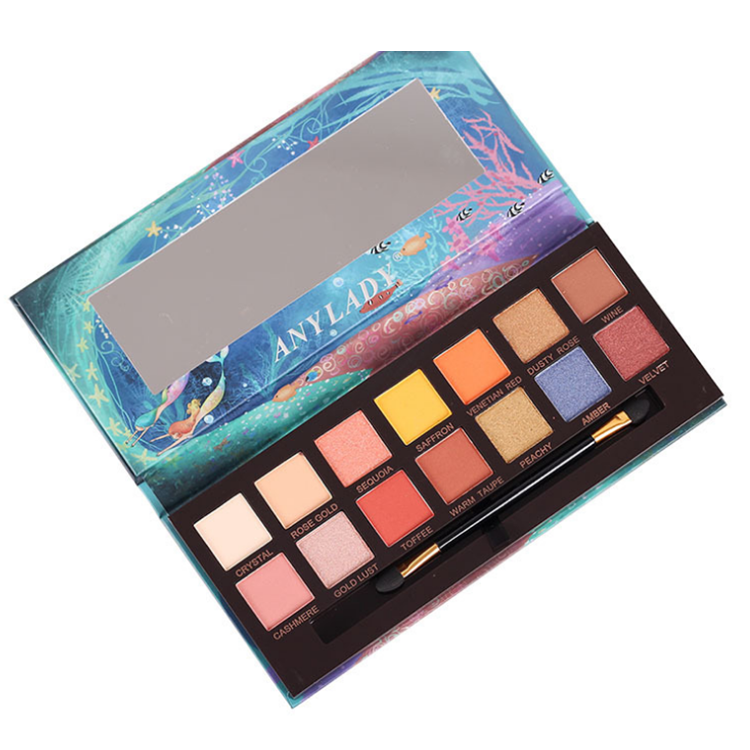 Custom palette 14 colors bright African eye shadow