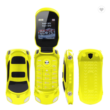 Car modeling features dual card mini flip phone
