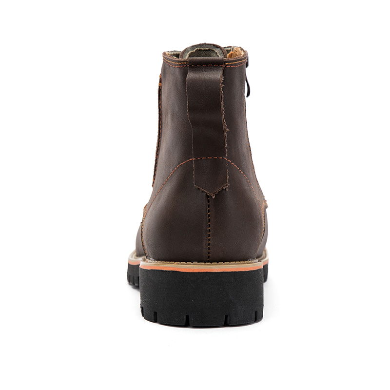 Fashion style men boots made in china leather ankle boots