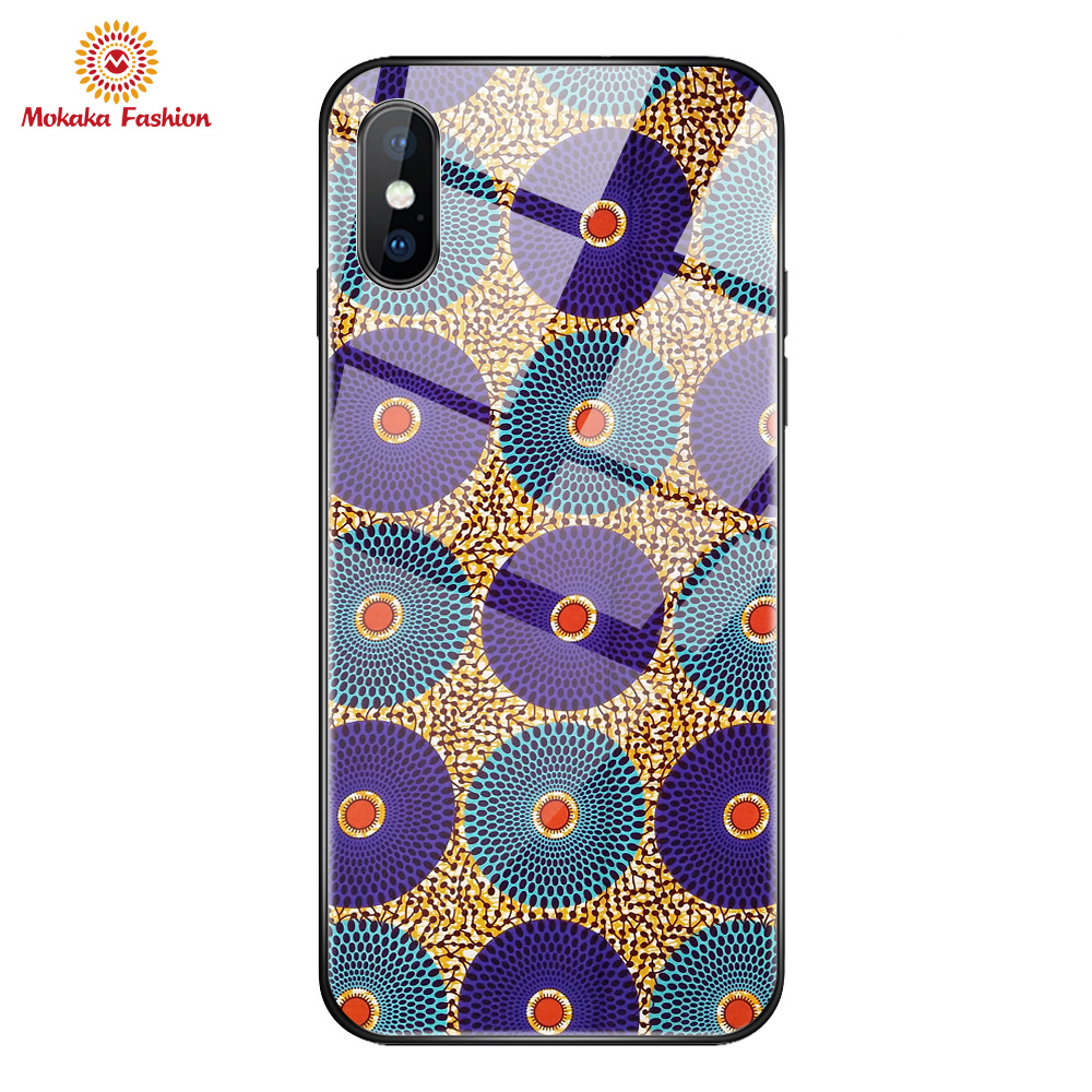 Cheapest price African print glass phone case