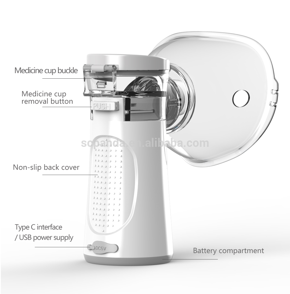 2021 Medical Equipment portable inhaler mesh nebulizer set for home care portable nebulizer with rechargeable battery