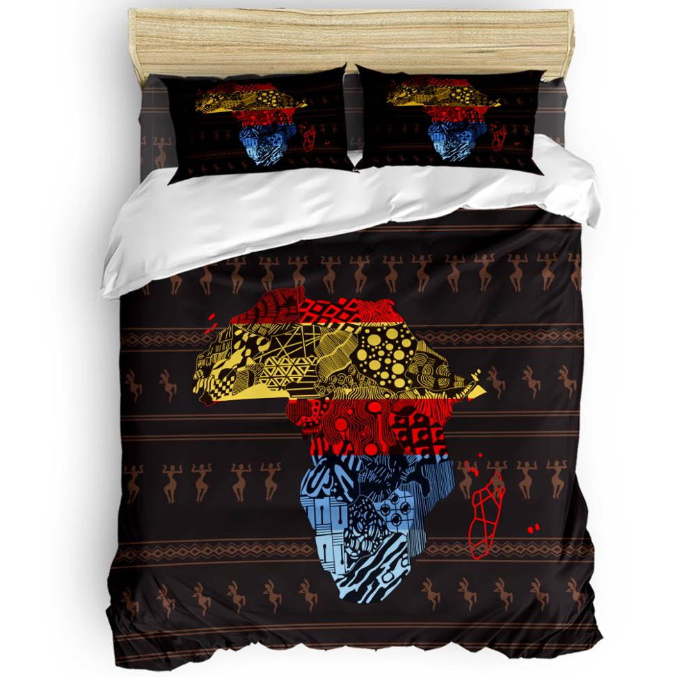 African women art design adult printed bedding set
