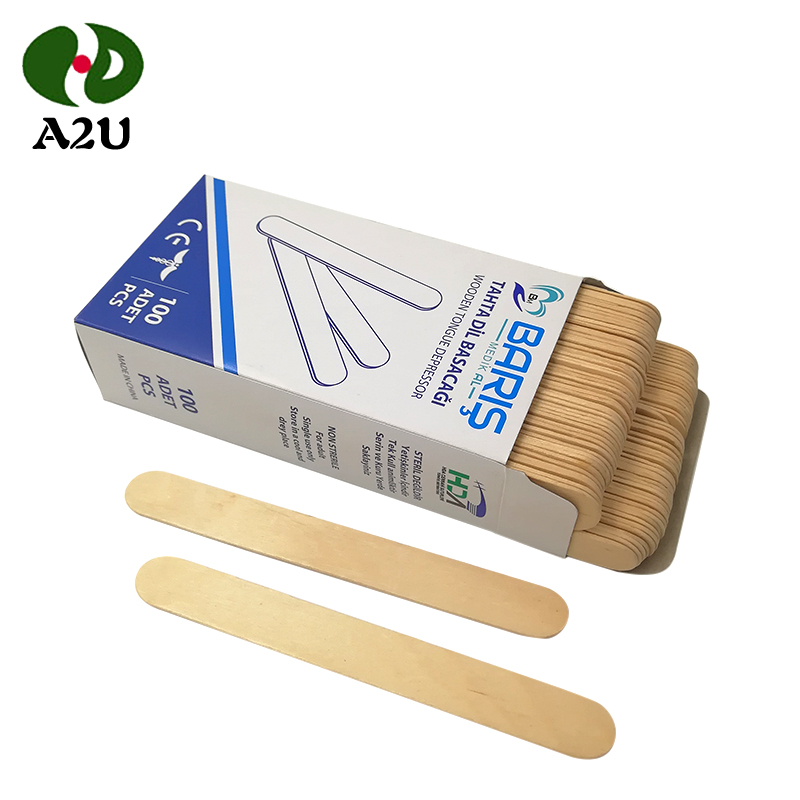 Disposable birch sterile waxing spatula medical wooden tongue spatula