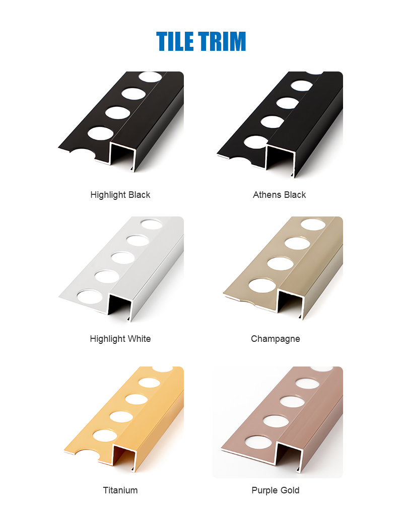 Extruded aluminum anodic oxidation skirting board