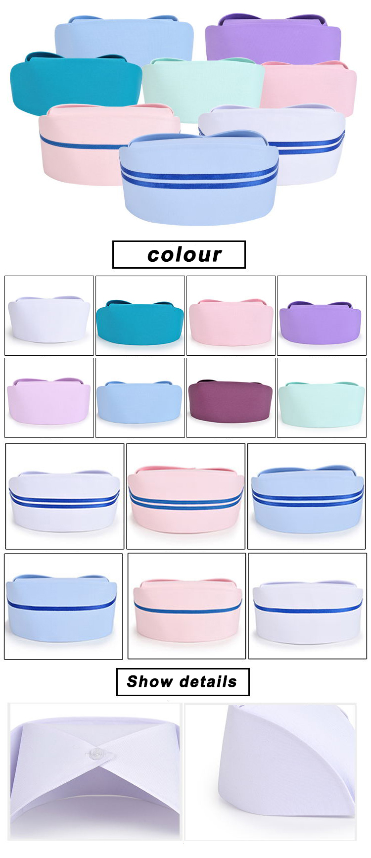 Customized service support for men and women with cotton polyester surgical medical caps