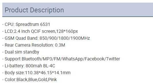 Free mobile 2.4 INCH Spreadtrum6531 Unlocked GSM Quad band tecno mobile phone