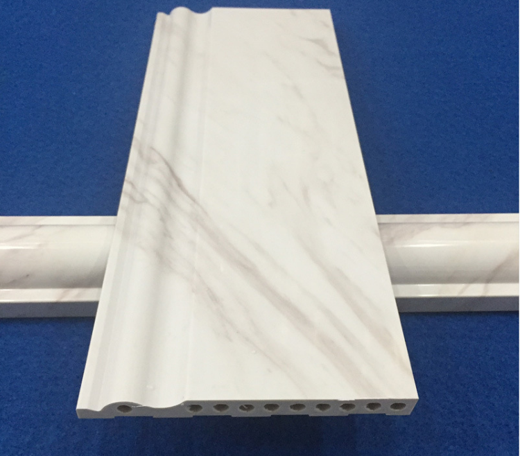 Stone plastic composite wall skirting board
