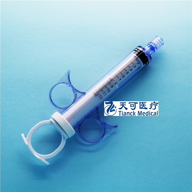 Medical disposable angiographic control syringe