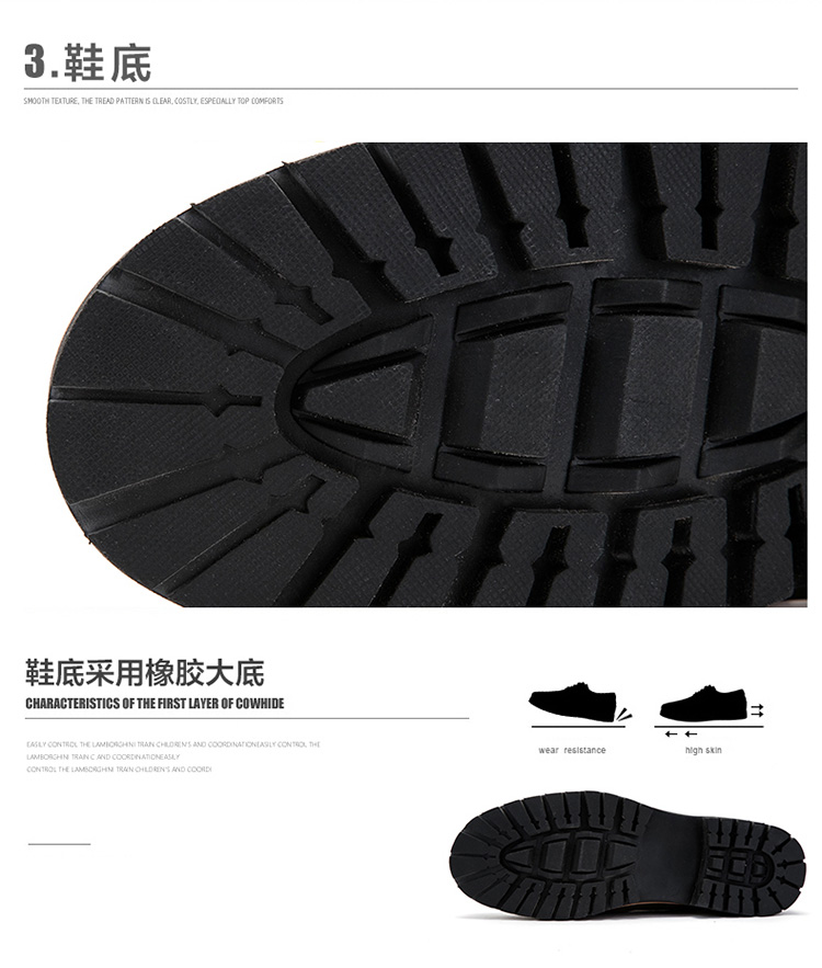 Fashion style men boots made in china leather ankle boots