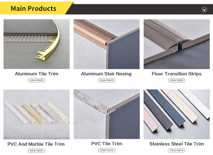 Modern style color bright aluminum ceramic skirting board