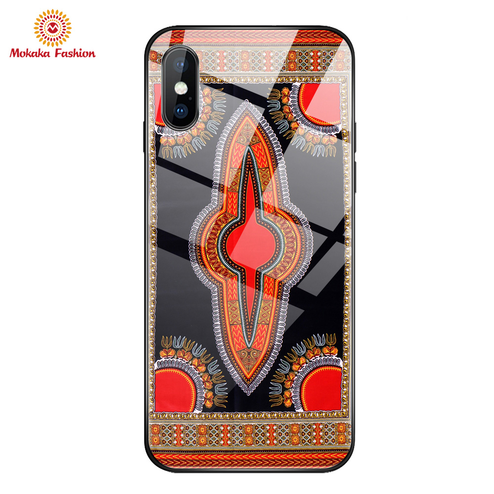 Cheapest price African print glass phone case