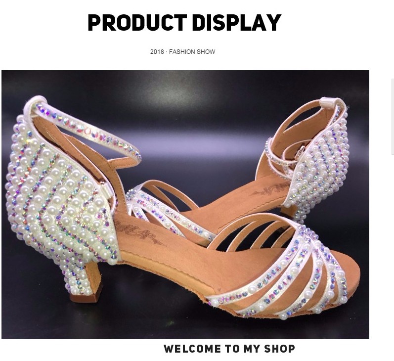 Women Professional Dancing Shoes Ballroom Dane Shoes For Women Rhinestone Salsa Dance Shoes 