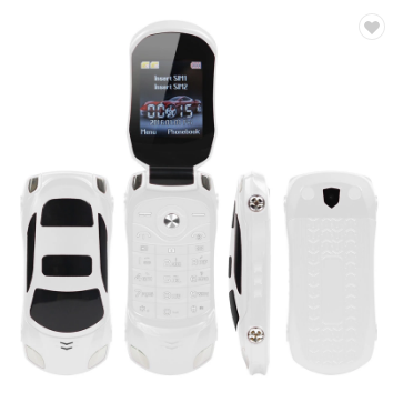 Car modeling features dual card mini flip phone