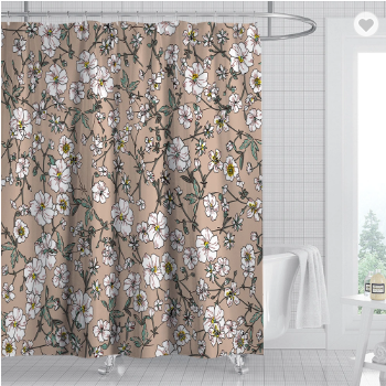 African style animal elephant flamingo rose shower curtain