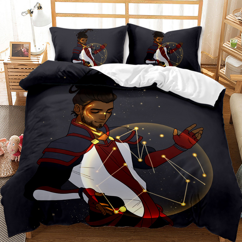 Fashion African black cool music boys print bedding set