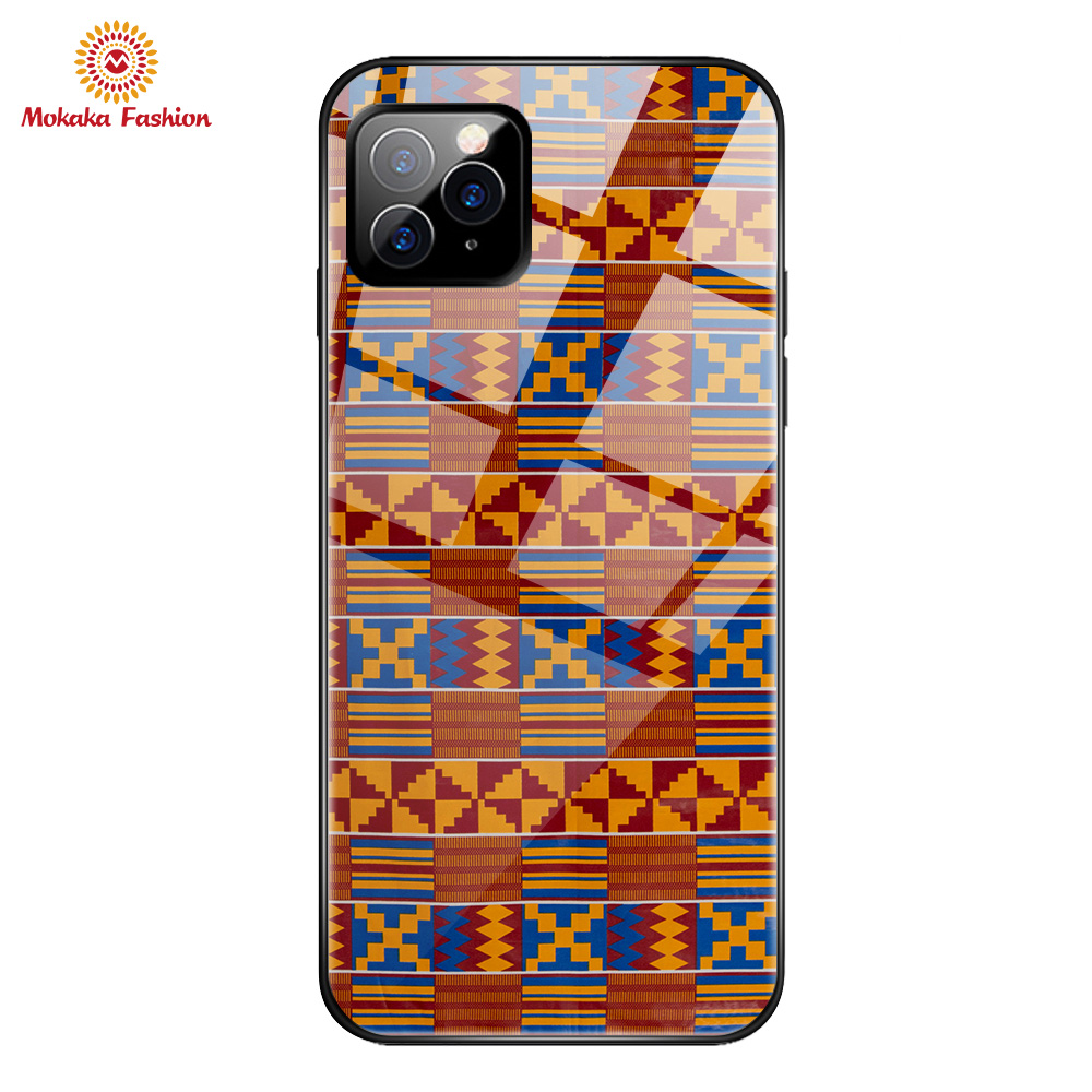 Cheapest price African print glass phone case