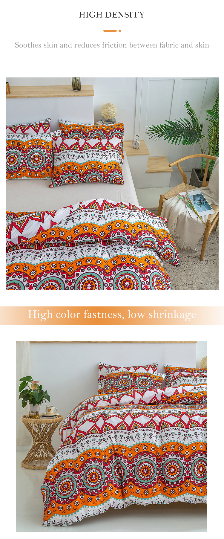 Home textile lavish African printed bedding set
