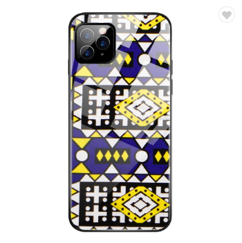 Cheapest price African print glass phone case