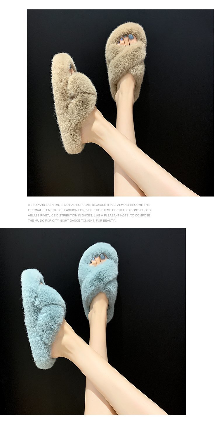 2021s Custom Winter Warm Fuzzy Indoor Outdoor Home Fur Slides Faux Sheepskin Slippers for Women