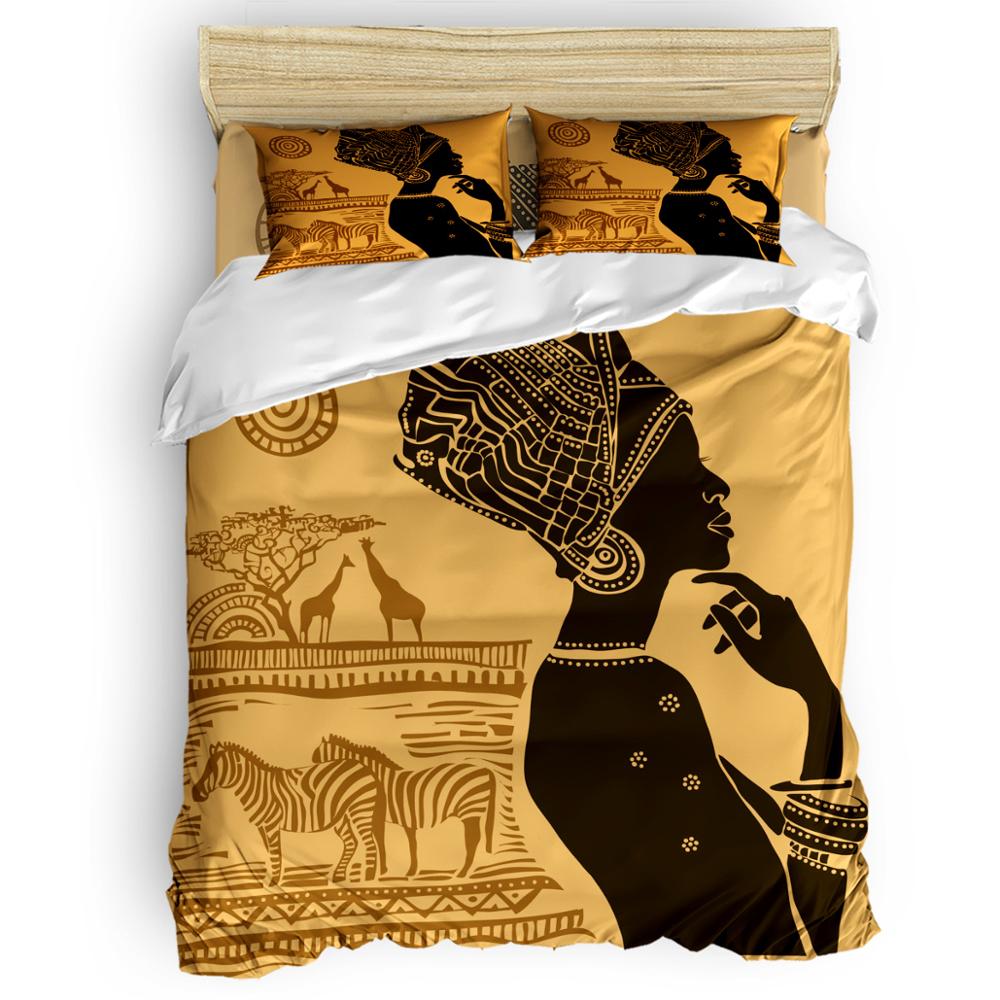 African women art design adult printed bedding set