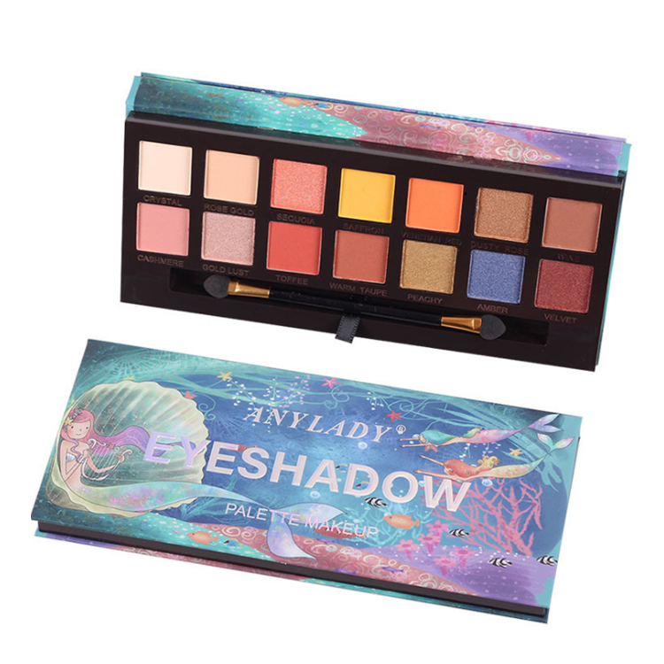 Custom palette 14 colors bright African eye shadow