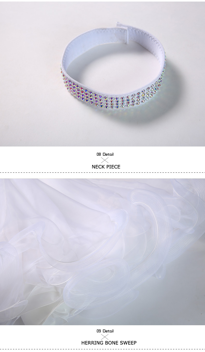 Social Dance Dress White Ballroom Dance Competition Dresses Lyrical Dance wear Waltz Dancing Costumes