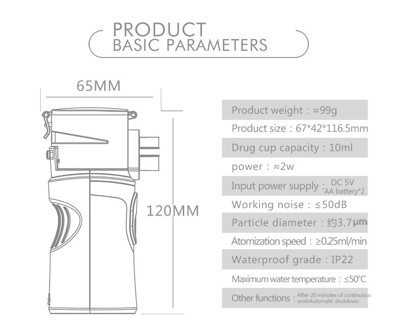 Mini Handheld Nebulizer Machine wholesale Price / Portable Ultrasonic Mesh Nebulizer handhel for healthcare