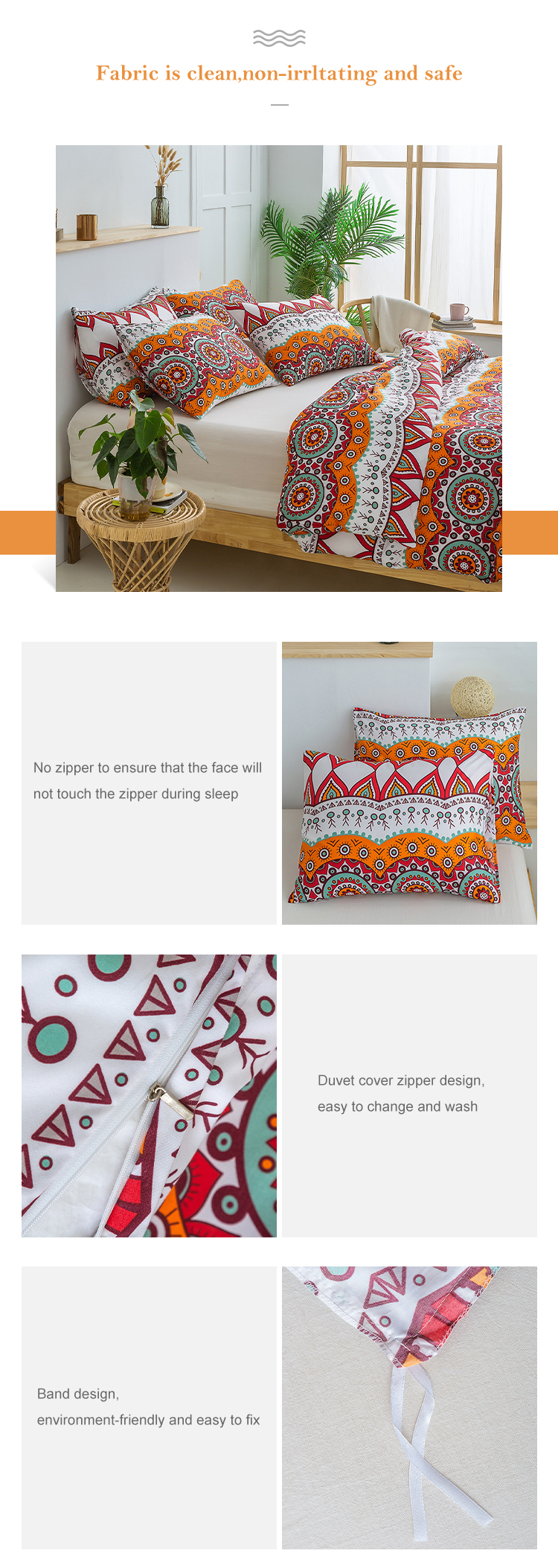 Home textile lavish African printed bedding set