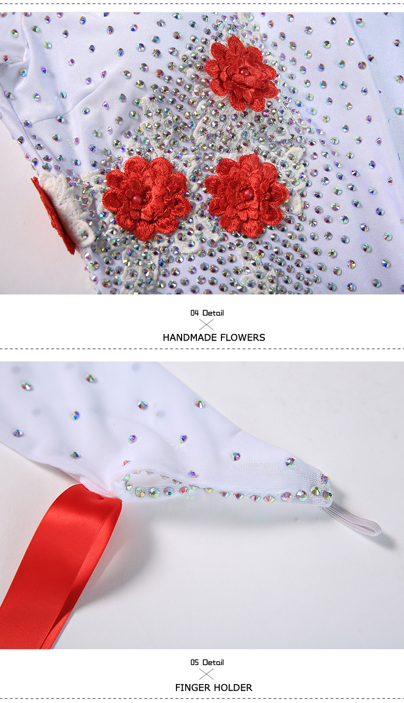 Social Dance Dress White Ballroom Dance Competition Dresses Lyrical Dance wear Waltz Dancing Costumes