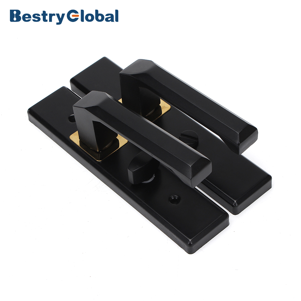 Aluminum alloy waterproof bathroom black handle door lock