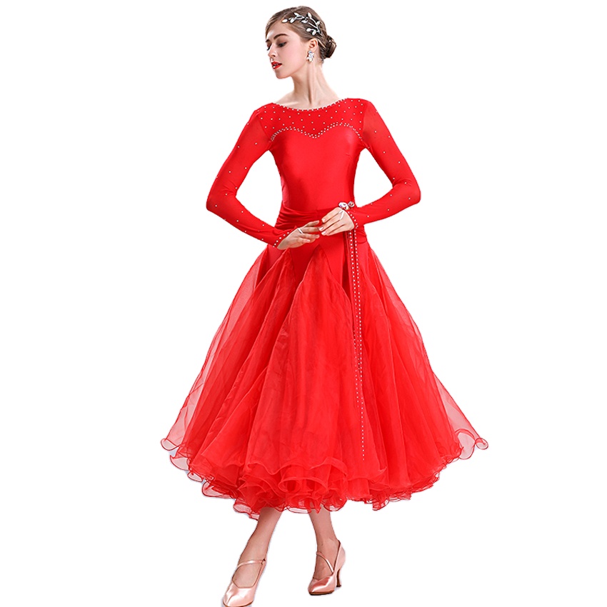 Pink ballroom dress standard plus size dance costume red tango dress waltz dress tango costume 