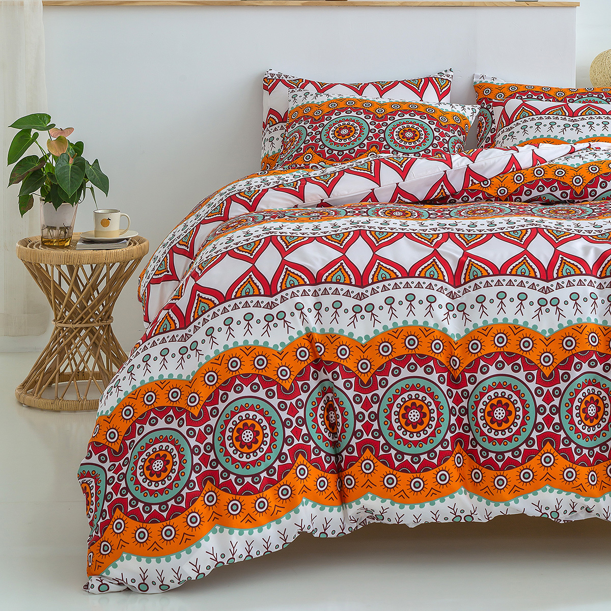 Home textile lavish African printed bedding set
