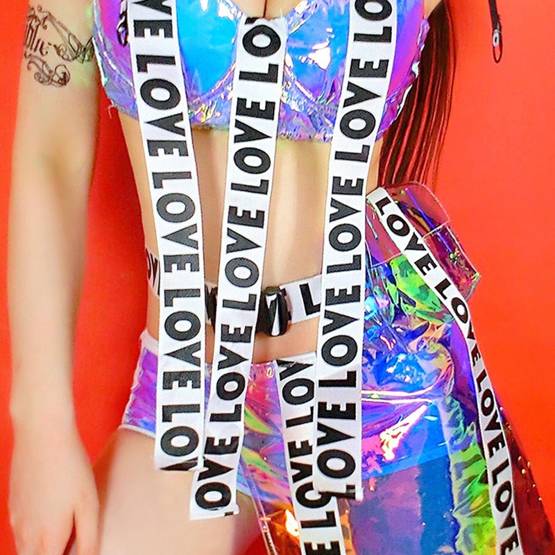 Hip Hop Jazz Stage Costume Bar Costume European And American Laser Sexy Clothing New Style Hip Hop Dance Dress 