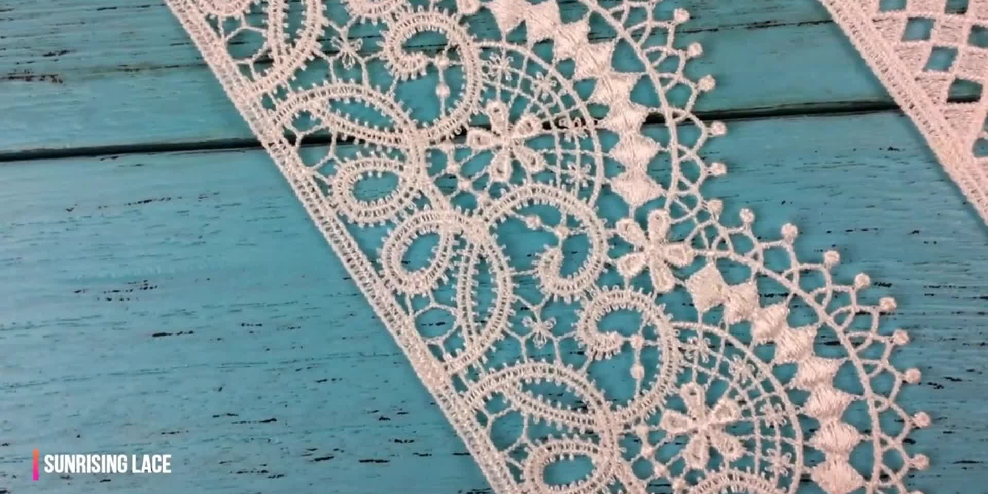 Turkish New Lace Designs Garment Chemical Eyelet Lace Trim 