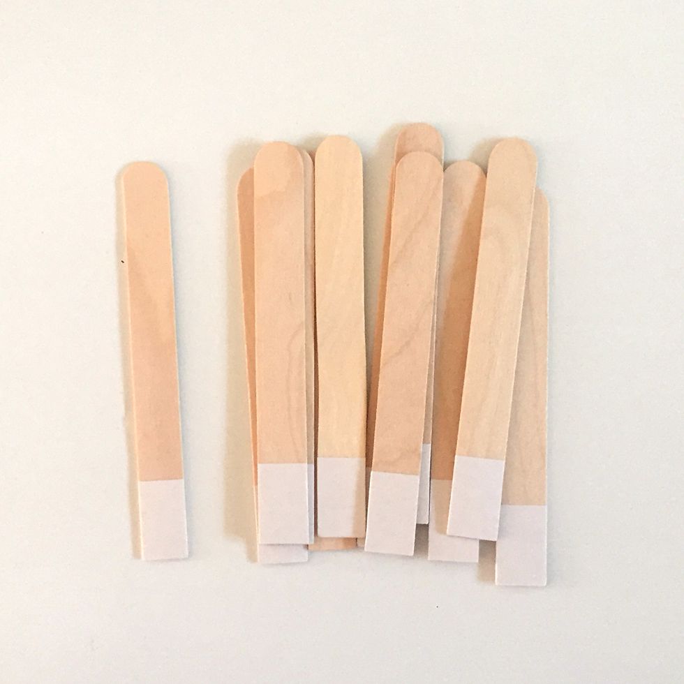 Promotional flat edge wooden spatula disposable tongue spatula