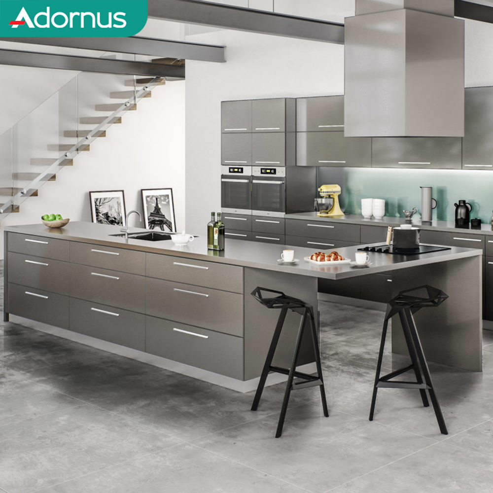 Adornus Dubai Home Laminate Kitchen Furniture Guangzhou 