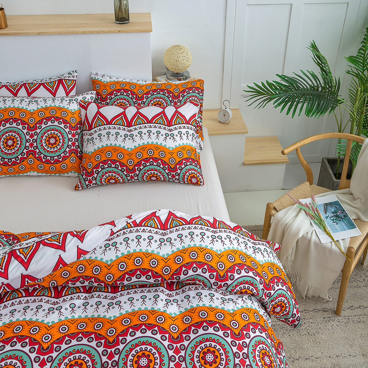 Home textile lavish African printed bedding set