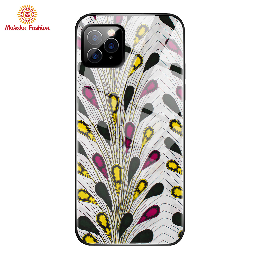 Cheapest price African print glass phone case