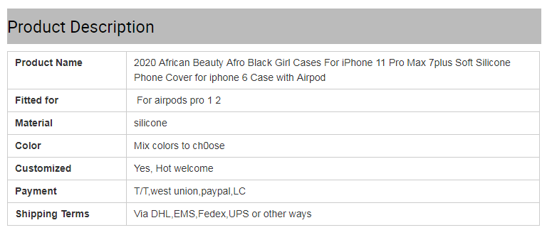 2020 African Beauty iPhone 11 Pro Max 7Plus Soft Silicone Phone Case