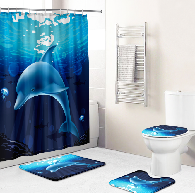 Support custom African girl magic 3D printing shower curtain