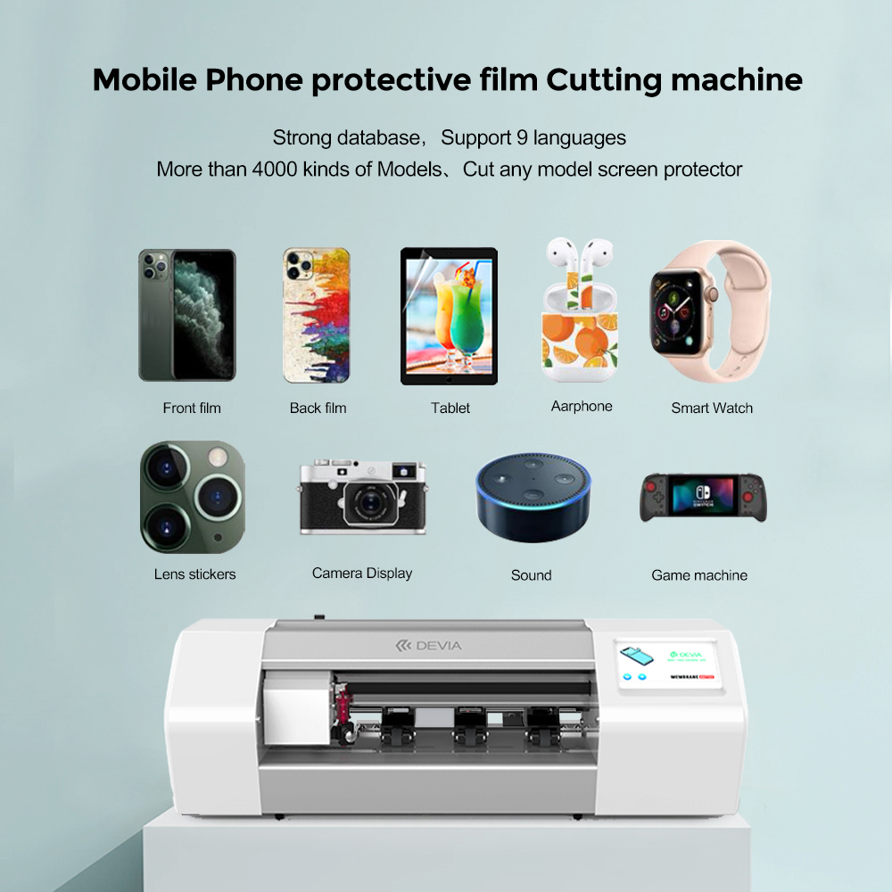Devia Intelligent back cover front cover mobile phone screen protector cutting machine tpu film plotter cutter making
