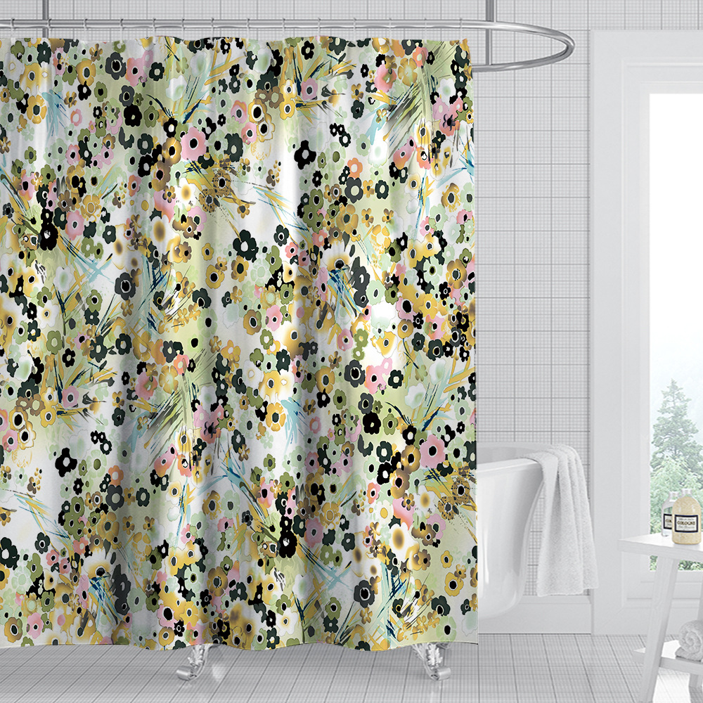 African style animal elephant flamingo rose shower curtain