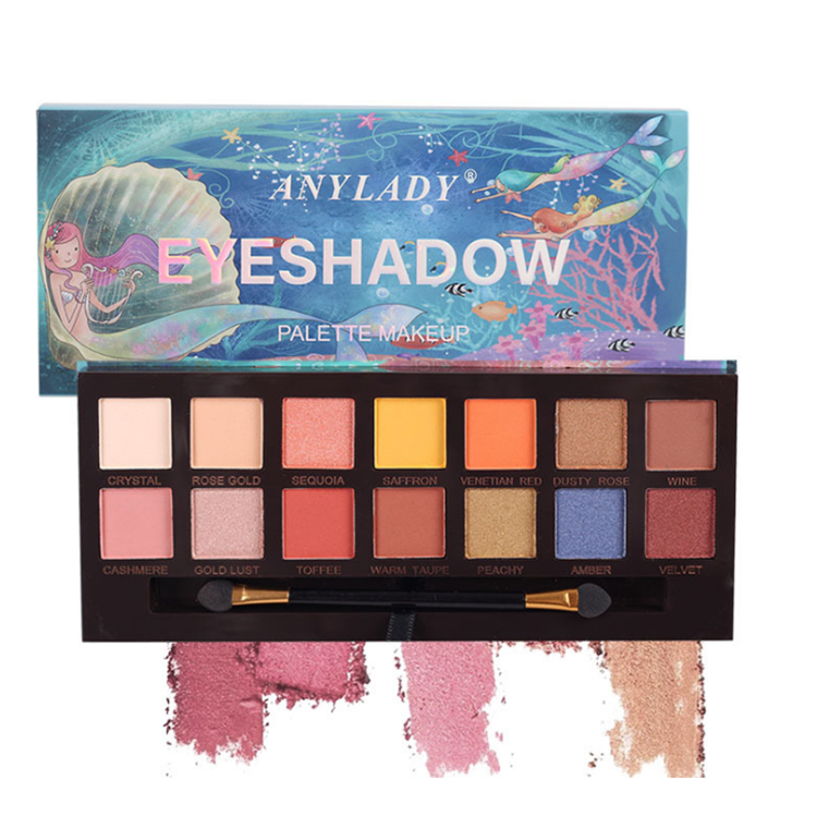 Custom palette 14 colors bright African eye shadow