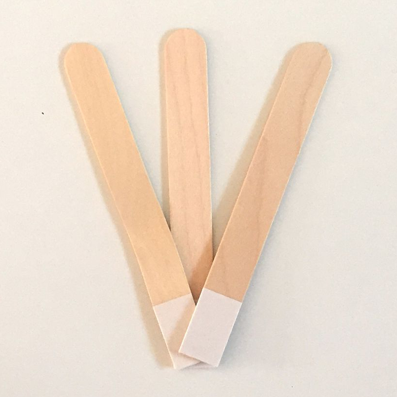 Promotional flat edge wooden spatula disposable tongue spatula