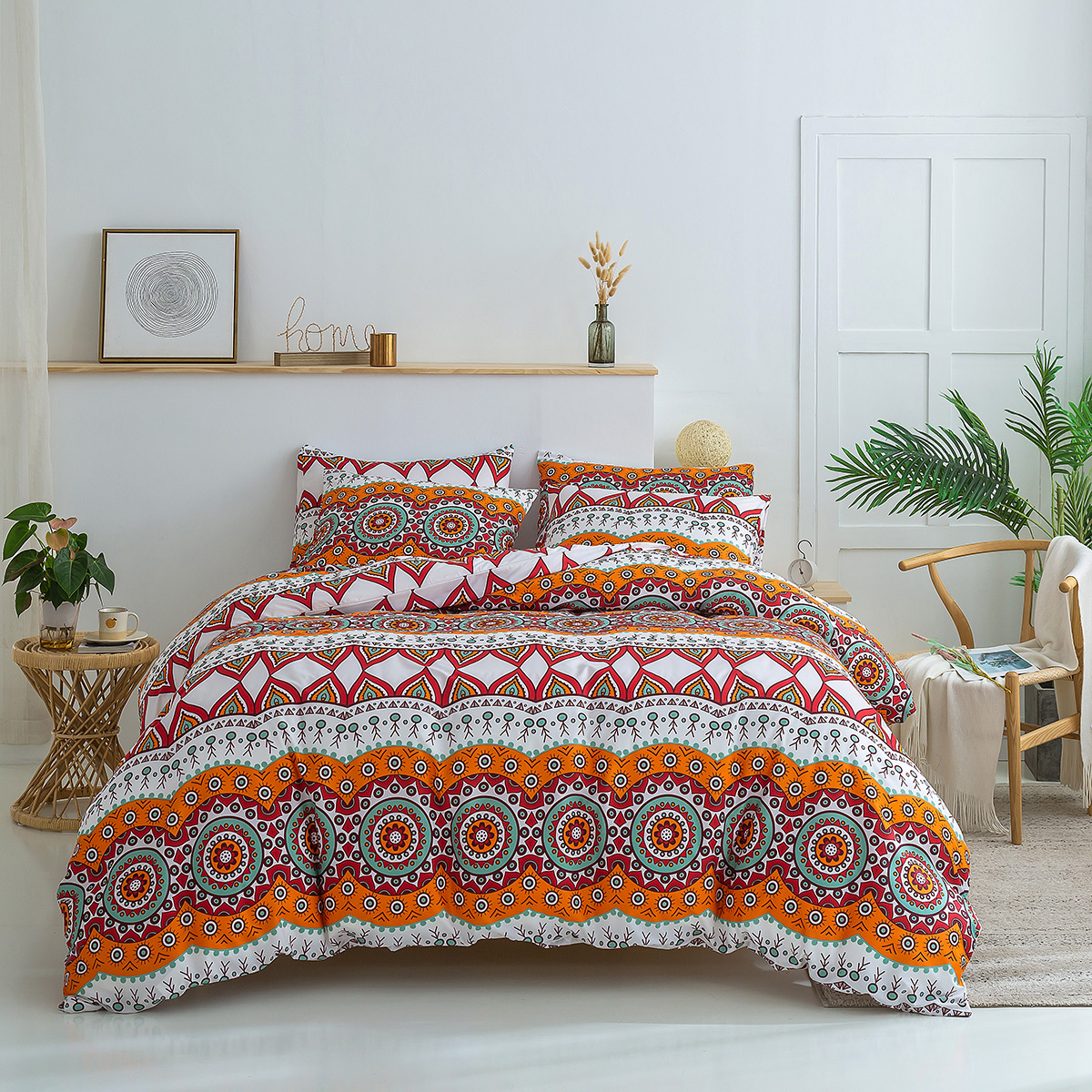 Home textile lavish African printed bedding set