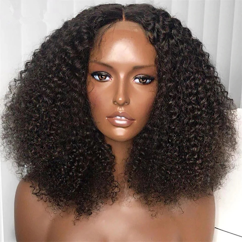 Real Cheap African Ladies 10a Grade Wig Short Human Hair Wig Virgin Brazilian 8 10 12 Inch Curly Full Lace Wigs For