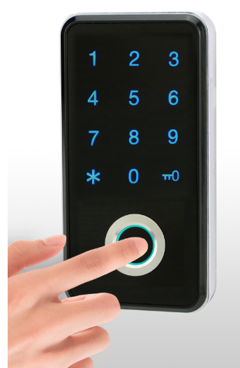 Simple electronic lock with fingerprint for filing cabinets, lockers and drawers