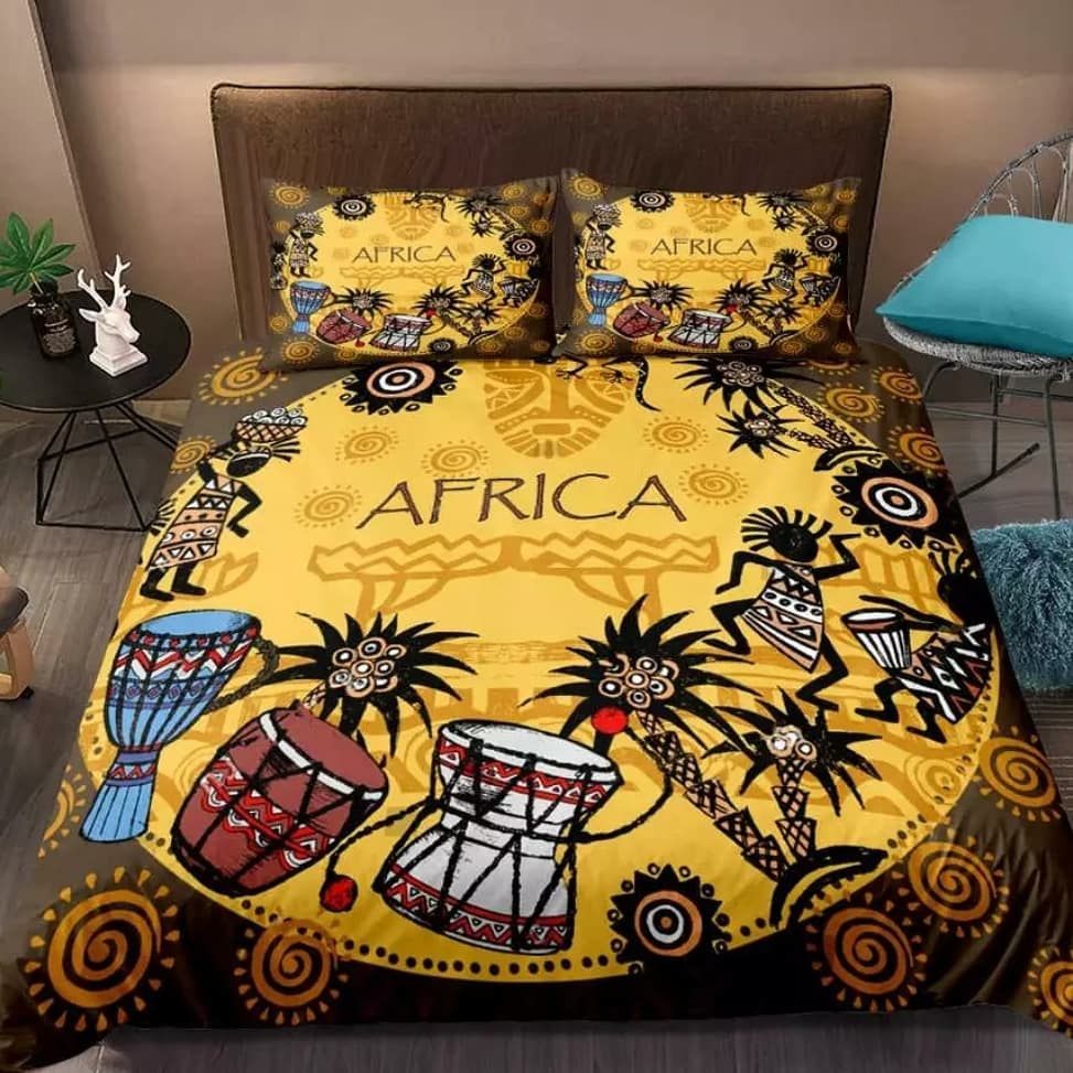 African women art design adult printed bedding set